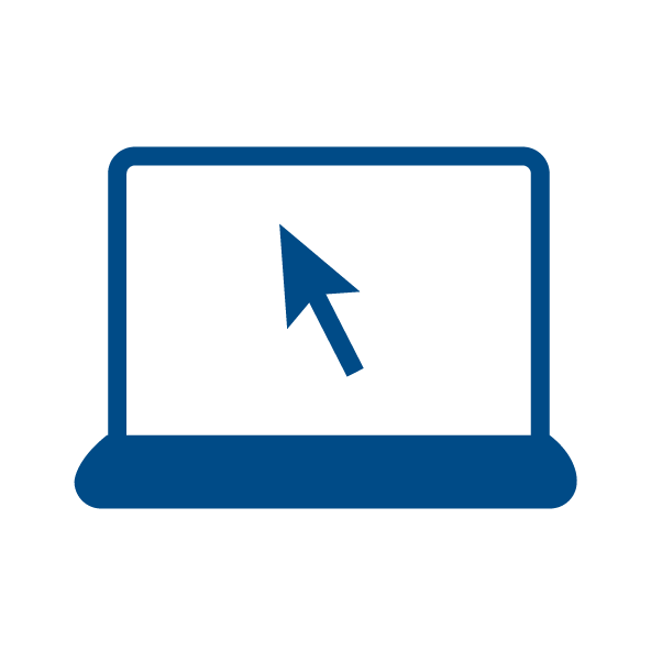 Icon mit Laptop und Mauszeiger